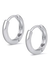 good-looking tinywhite gold baby huggie earrings
